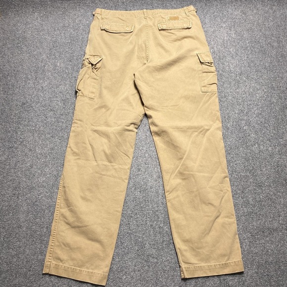 Cabelas Pants Men 38x36 Beige Cargo Pocket Straight Hiking Fishing - Picture 9 of 12